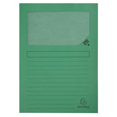 Image de Chemise à fenêtre Exacompta Forever, DIN A4, 120 g/m² recyclé, 220 x 310 mm, 100 pièces, vert foncé