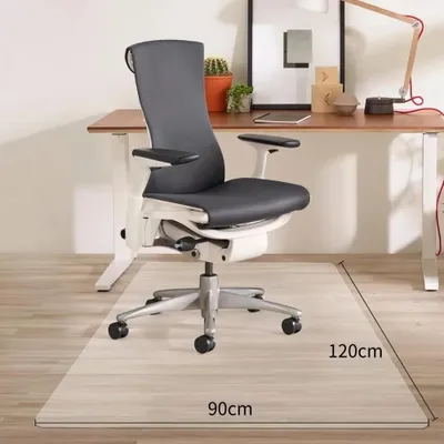 Obrázok produktu pre Ochranná podložka pod stoličku - podložka pod stoličku 120 x 90 cm - vhodná na tvrdé drevené podlahy a dlažbu - protišmyková PVC - priehľadná - pre kanceláriu a domov