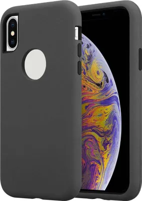 Produktbild von Cadorabo Hülle für Apple iPhone X / XS Schutz Hülle in Grau Hybrid Handyhülle Etui TPU Silikon Cover