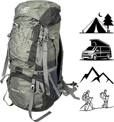 Produktbild von PROFI Wanderrucksack Trackingrucksack Tasche mit Rückenbelüftung Khaki