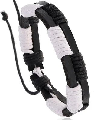 Obrázek produktu pro Stylový pánský náramek DE-33149 v černé/bílé KP33149