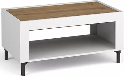 Immagine prodotto di Tavolino da caffè AUROVA - bianco / rovere whisky