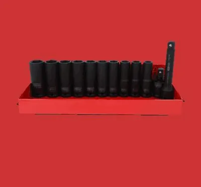 Produktbild von KS Tools 515.0612, Steckschlüssel-Satz, 1/2", 13 Kopf/Köpfe, Chrom-Molybdän-Stahl, ISO 1174, DIN 3129, ISO 2725-2, DIN 3121, 2,69 kg