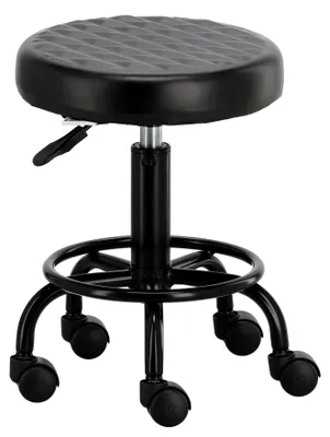 Produktbild von Kosmetik- und Friseurhocker Sattelhocker Drehstuhl SPA mobil schwarz