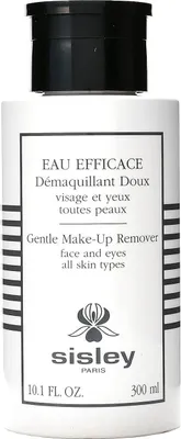 A product shot of a bottle of makeup remover.