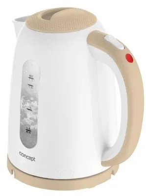 Obrázek produktu pro Concept RK2331, 1,7 l, 2200 W, Béžová, Bílá, Plast, Indikátor úrovně vody, Zabezpečení proti přehřátí