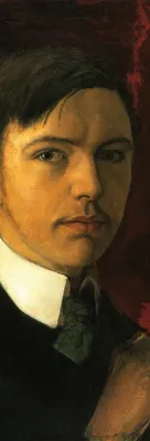 Obrázok produktu pre August Macke umelecká tlač obrazu - Autoportrét, 1906, detail (91 x 30 cm)