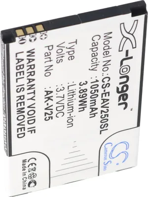 Produktbild von Akku passend für Emporia AK-V25, AK-V25 V2.0, Emporia Euphoria, Pure 66,5 x 42,1 x 4,1mm