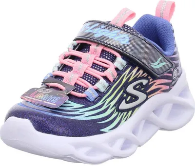 A single child's light-up sneaker is shown from a three-quarter front-left angle against a white background.