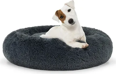 Obrázek produktu pro Univerzální plyšový pelíšek pro psy a kočky, 60 cm - tmavě šedý
