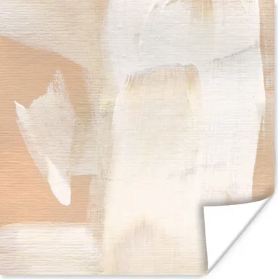 Produktbild von MuchoWow® Poster Farbe - Weiß - Abstrakt 50x50 cm - Wohnzimmerdekoration