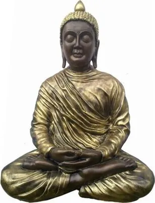 Produktbild von Buddha Deko Figur Statue Skulptur 68 cm Figuren Statuen Skulpturen Gold (B39)
