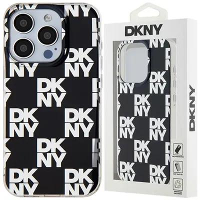 Produktbild von DKNY, Schutzhülle für iPhone 15 Pro Max Checkered Pattern, Schwarz