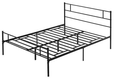 Immagine prodotto di Struttura Letto Matrimoniale 160x200 cm in Acciaio con Doghe Integrate Nero
