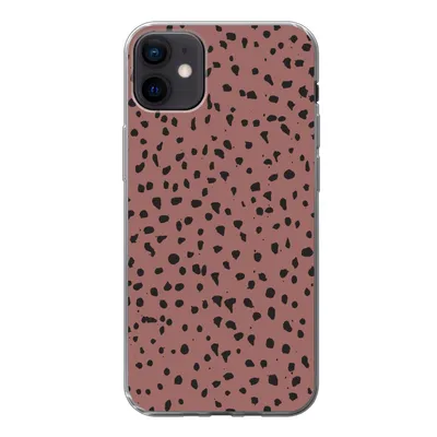 Produktbild von MuchoWow® Handyhülle Schutzhülle Hülle für iPhone 12 mini Polka dots - Muster - Schwarz Silikon Softcase Handy Hülle - Bild