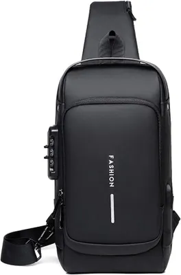 Produktbild von Wasserdichter Rucksack für Männer mit USB-Anschluss und Schloss