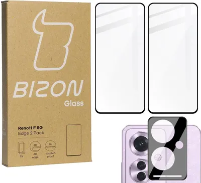 Produktbild von BIZON Edge 2x Schutzglas + Kameraglas für Oppo Reno11 F 5G