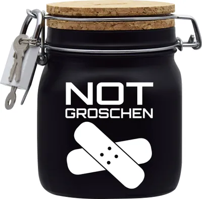 Produktbild von Spardose Geld Geschenk Ideen Not Groschen Schwarz Größe M 0.75 Liter