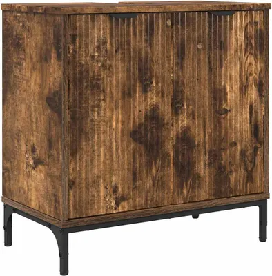 Zdjęcie produktu dla Szafka pod umywalkę z drzwiami Dąb wędzony 60,5 x 33,5 x 61 cm