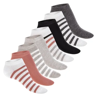 Produktbild von Footstar gemusterte Söckchen für Frauen (8 Paar) - süße, kurze, gemusterte Söckchen - weiß mehrfarbig