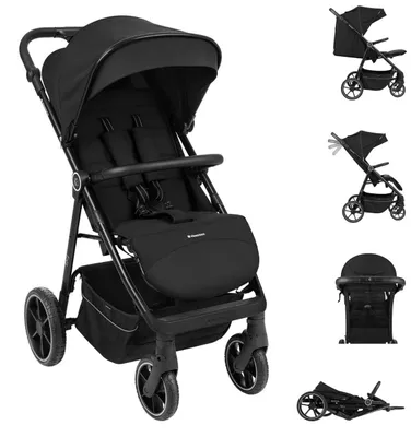 Produktbild von Kikkaboo Kinderwagen Lucy Gurt Rückenlehne verstellbar Federung Hinterradbremse schwarz
