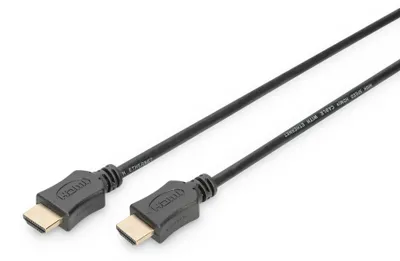 Produktbild von DIGITUS HDMI High Speed mit Ethernet Anschlusskabel, 5m, sw