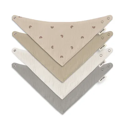 Produktbild von Artee 100% Musselin Baumwolle Halstücher-Set Coast, 4 Stück für Baby und Kleinkinder in Größe S