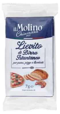 Zdjęcie produktu dla Drożdże piwne Lievito di Birra Istantaneo per pane, pizza e lievitati (4x7g) 28g - il Molino Chiavazza