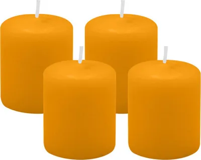Produktbild von 4er Set Adventskranzkerzen Honig Ø 50 x 60 mm