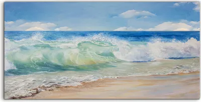 Produktbild von Coloray Acrylbild 140x70  Wandbild Acrylbilder Meereslandschaft Tropisches Strand