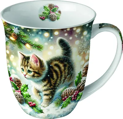 Produktbild von Tasse Niedliche Katze im Schnee