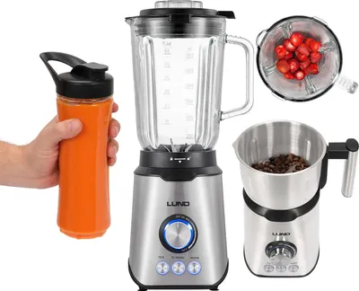 Produktbild von 3-In-1-standmixer Mit Mahlwerk Und Trinkflasche, 1,5 L, 1200 W, Lund 67707