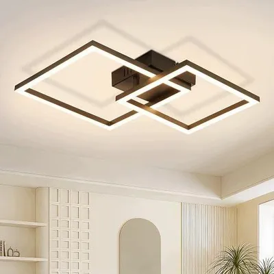 Zdjęcie produktu dla Lampa sufitowa LED czarna 12W nowoczesna do kuchni salonu 61 5 cm