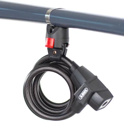Produktbild von KLICKfix Mini Adapter with holder for cable locks, Kabelschlossadapter, Schwarz, Rot