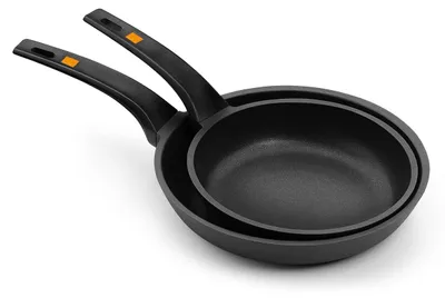 Produktbild von BRA Efficient | Bratpfannenset 20-24 cm, Aluminiumguss mit Antihaftbeschichtung, für alle Herdarten inklusive Induktion geeignet, ergonomischer Griff