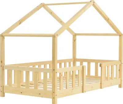 Productafbeelding van And OutdoorMatch kinderbed Karina - Met valbeveiliging - 70x140 cm - Hout - Geschikt voor meisjes - Geschikt voor jongens - Geschikt voor kinderen