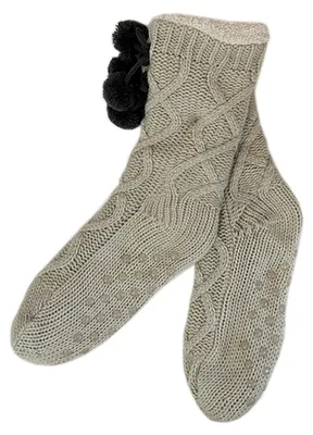 Produktbild von Da Home Socks Hüttenschuhe Stoppersocken gefüttert Beige Gr 39-42