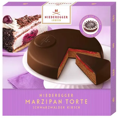Produktbild von Marzipan-Torte Schwarzwälder Kirsch von Niederegger, 185g