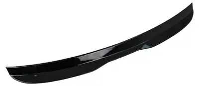 Productafbeelding van Achterspoiler-extensie voor VW Polo 6R 6C, modeljaren 2009-2017, in glanzend zwart.