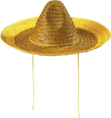 Produktbild von Party Sombrero Strohhut gelb 48cm
