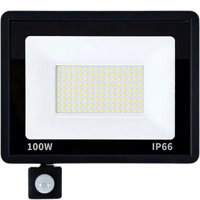 Productafbeelding van Verk 12350 Halogeen LED-schijnwerper met schemersensor en bewegingssensor, 100W, 6000K, IP66