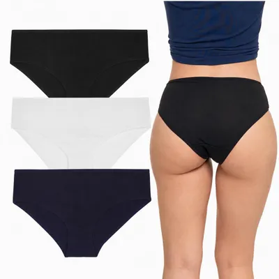 Immagine prodotto di Intimo femminile - Slip in cotone, taglia S - Slip da donna, confezione da 3 pezzi - Intimo in cotone - Per donna