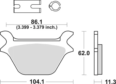 Zdjęcie produktu dla Zestaw klocków hamulcowych, hamulec tarczowy TRW MCB583PC