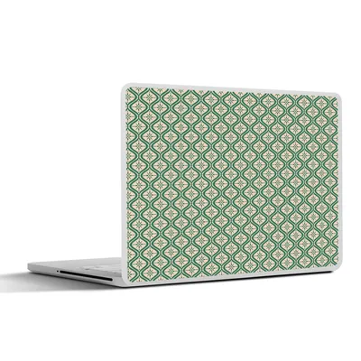 Produktbild von MuchoWow® Laptop Aufkleber Sticker Cover Schneeflocke - Winter - Vintage - Muster - Weihnachten 31x22.5 cm - Laptop-Deko
