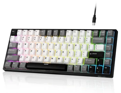 Image de Clavier mécanique 75% TKL, filaire, RGB, avec changement de switch à chaud - 84 touches - matériau PBT