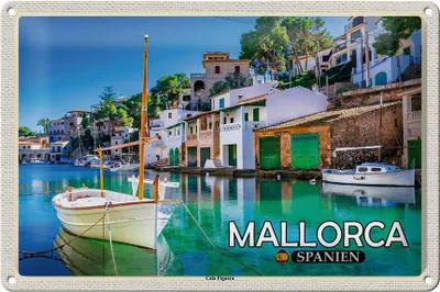 Produktbild von Blechschild Reise 30x20cm Mallorca Spanien Cala Figuera Ort Bucht