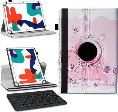 Produktbild von Tablet Tasche Hülle Huawei MatePad T10 9.7 Schutzhülle Bluetooth Tastatur QWERTZFarben:Motiv 1