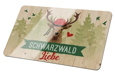 Produktbild von Gilde - 46975 - Frühstücksbrettchen, Schwarzwaldliebe, Resopal, 23,5cm x 14,5cm, braun grün