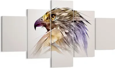 Produktbild von Bild auf Leinwand - Leinwandbild - Adler Vogel Feder - 125x70cm - Wand Bild - Wanddeko - Wandbilder - Leinwanddruck - Bilder - Kunstdruck - Wanddekoration - Leinwand bilder - Wandkunst - EA125x70-3936