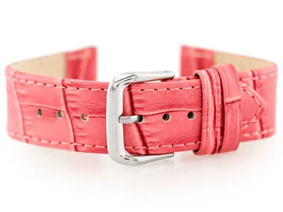 Produktbild von Ledergürtel für die Uhr W41 - Pink - 22 mm
